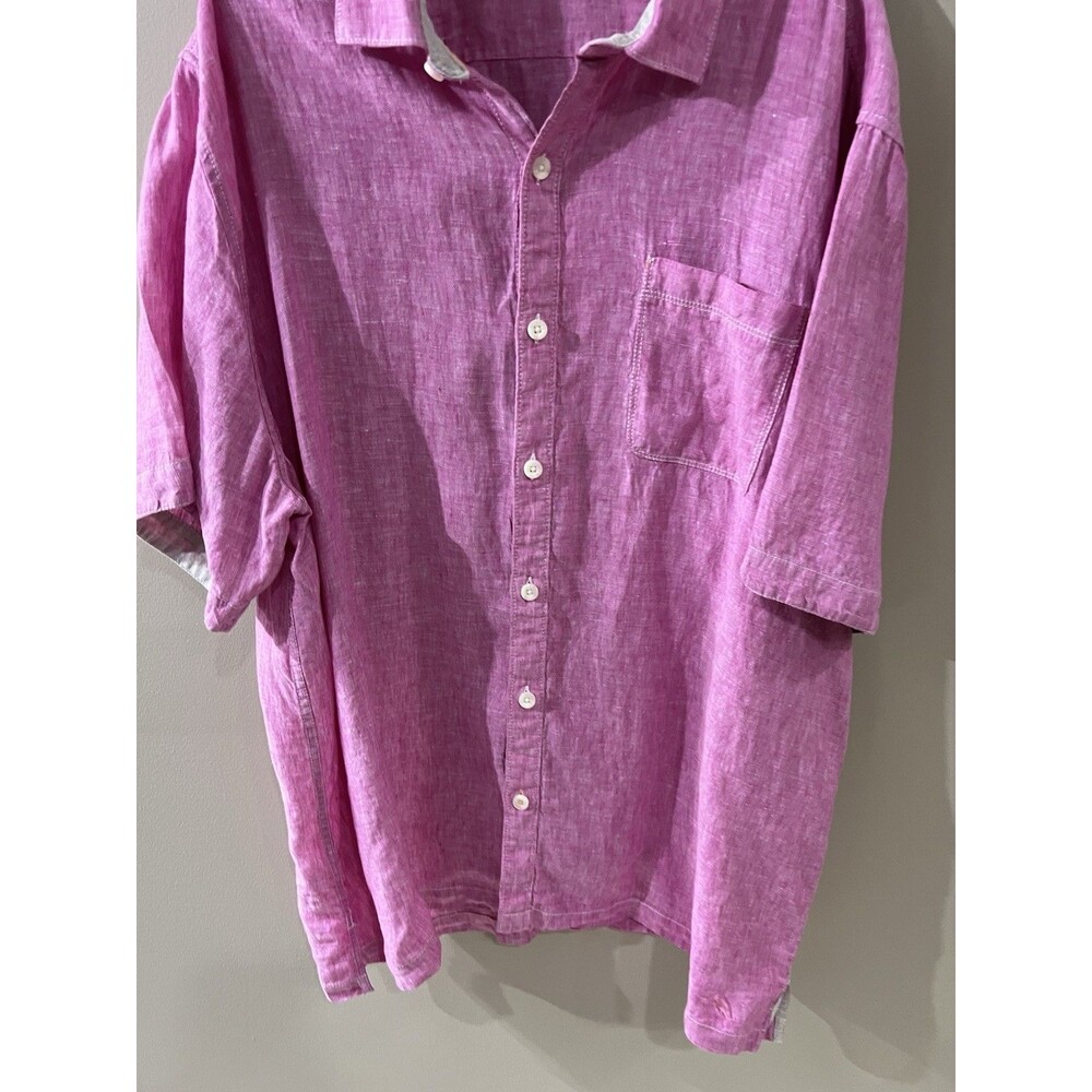 Tommy Bahama Men’s 3X Button Shirt Linen Summer Vacation Pink - Picture 6 of 11